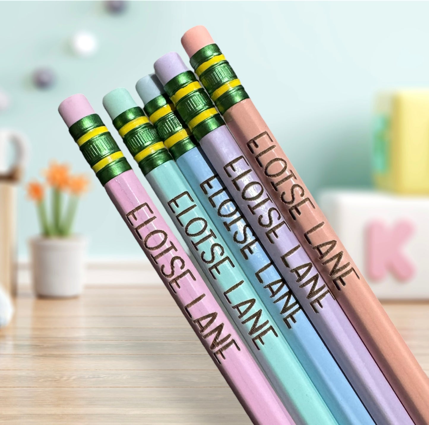 Personalized Ticonderoga Pastel #2 Pencils - Set of 10